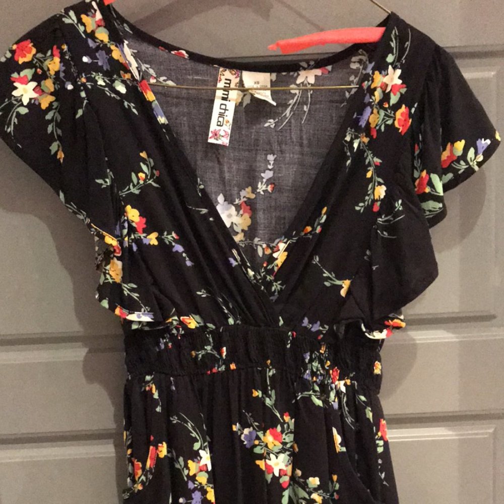 Casual Floral Mini Dress